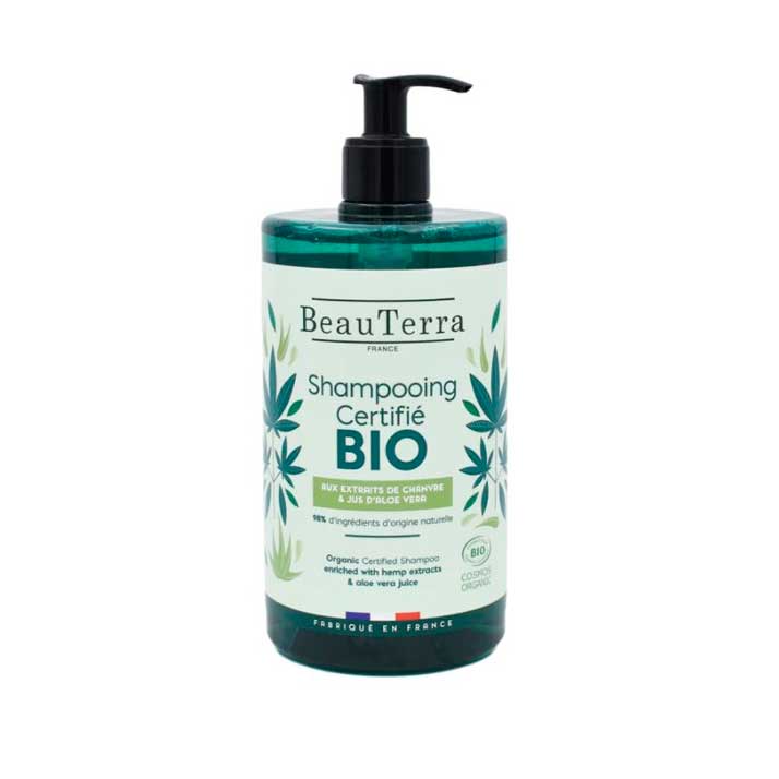 Beau Terra Champú Bio 750 Ml - Certificado ORGANIC - Propiedades Hidratantes y Nutritivas