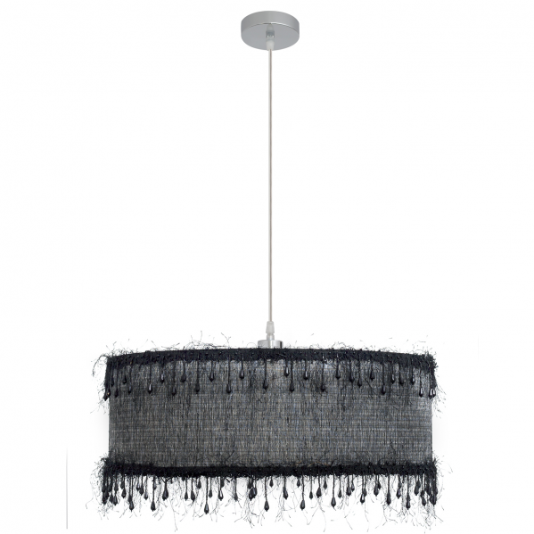 Lampara Colgante Hilos 1xe27 Negro 50 D de FABRILAMP.