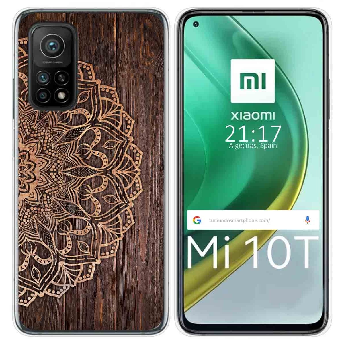 Tumundosmartphone Funda Gel Tpu para Xiaomi Mi 10T / 10T Pro diseño Madera 06 Dibujos
