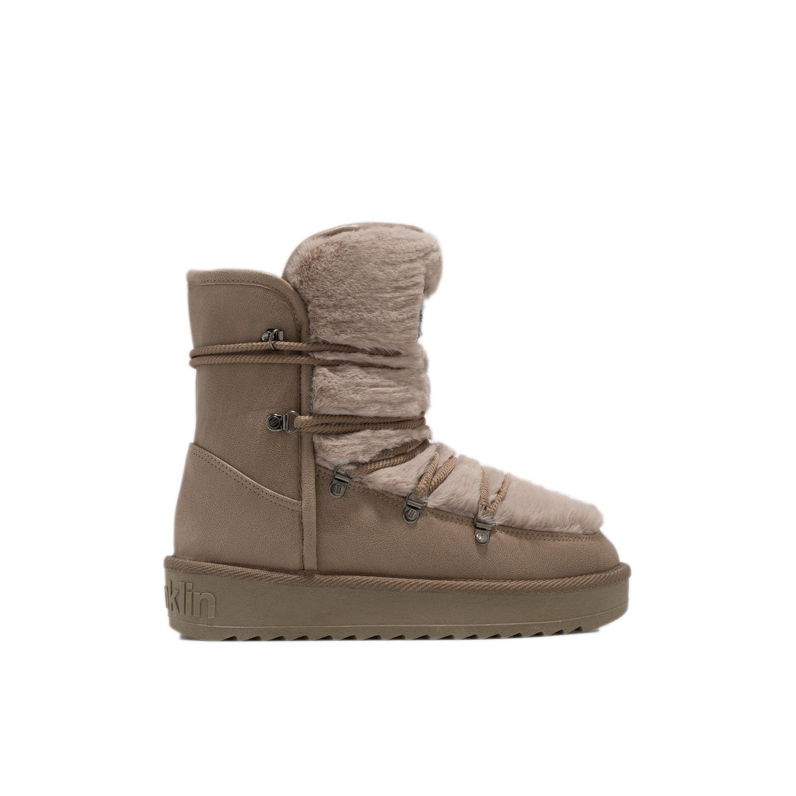 D.Franklin Botas Australianas Mujer Forro Exterior Nordic Pelo  Trk Fur  ient Taupe  - Botas para Mujer - Moda casual Mujer