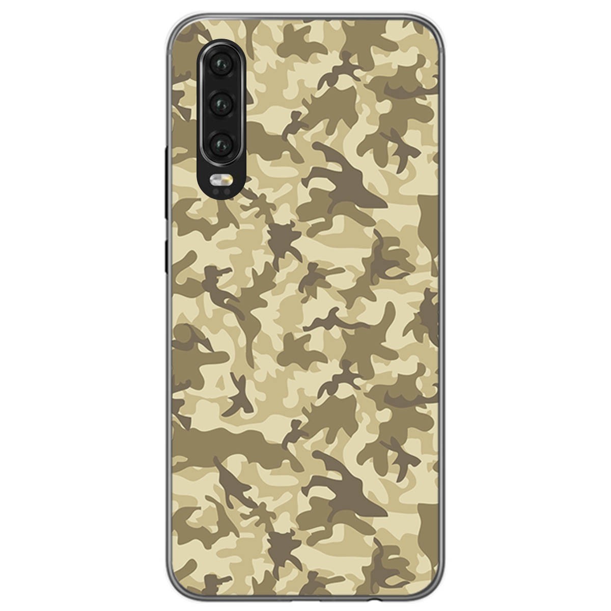 Tumundosmartphone Funda Gel Tpu para Huawei P30 diseño Sand Camuflaje Dibujos