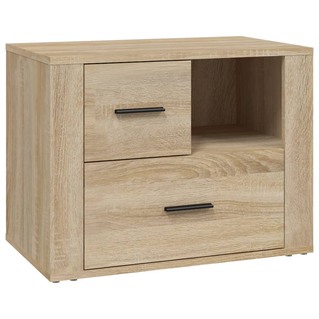 Vidaxl Mesita de Noche Madera Contrachapada 60x36x45 Cm Blanco