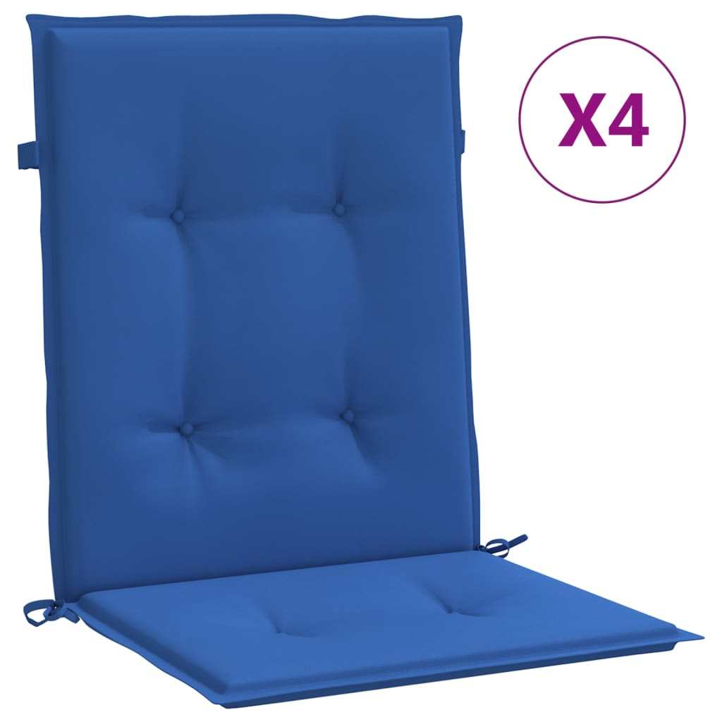 Vidaxl Cojín Silla Jardín Respaldo Bajo 4 Uds Tela Oxford Color Antracita