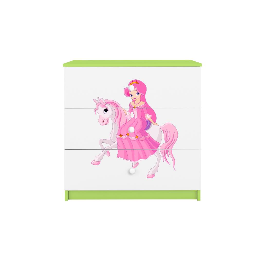 Cómoda Kocot Kids BabyDreams Princess on Horse Green