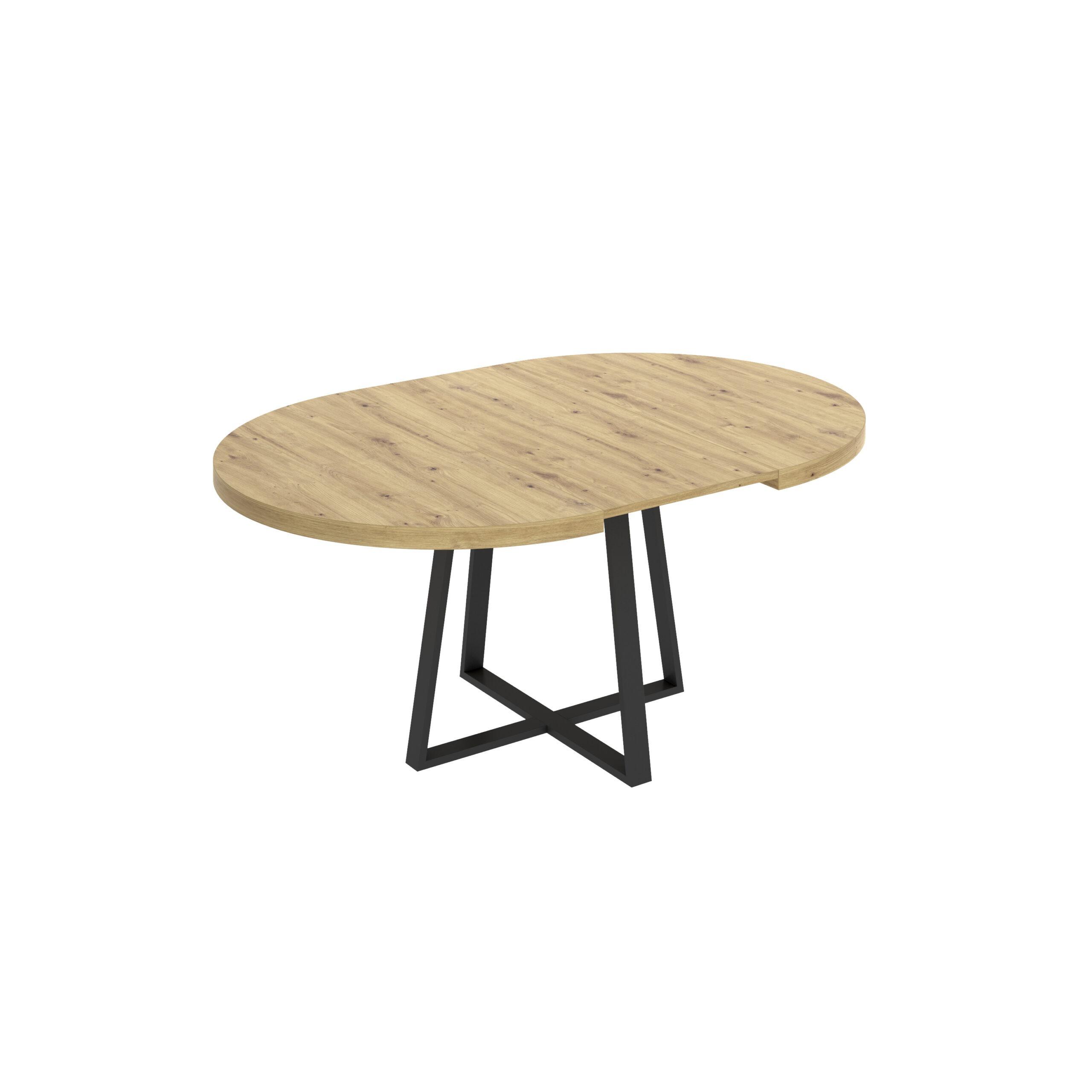 Mesa de comedor Extensible Estilo nórdico industrial Duke - Diseño innovador - Patas metálicas - Alta Calidad - Mesa interior -  Somnia Descanso - Fabricado en España