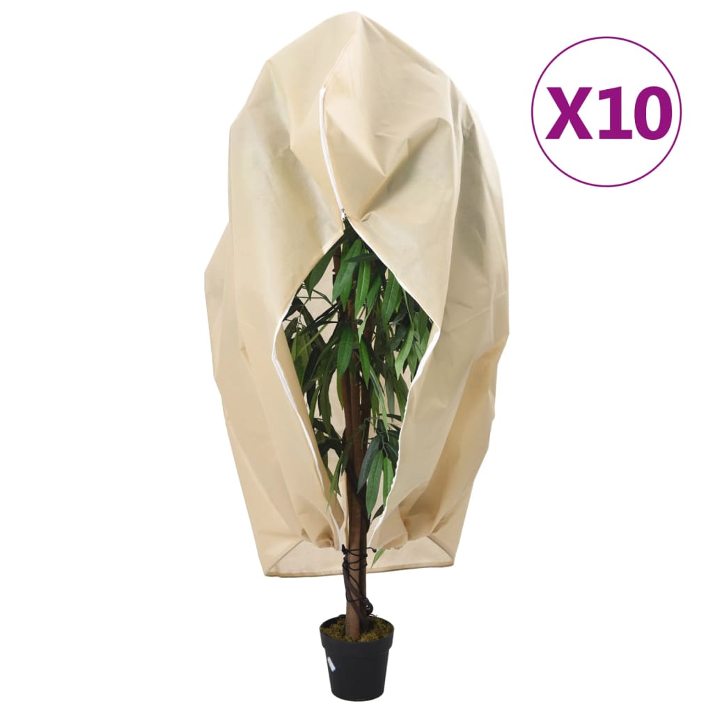 vidaXL Cubierta para Plantas conllera Fundas 10 uds 70 g/m² 1,55x1,55 m Color Blanco,  Verde,  Beige y mas