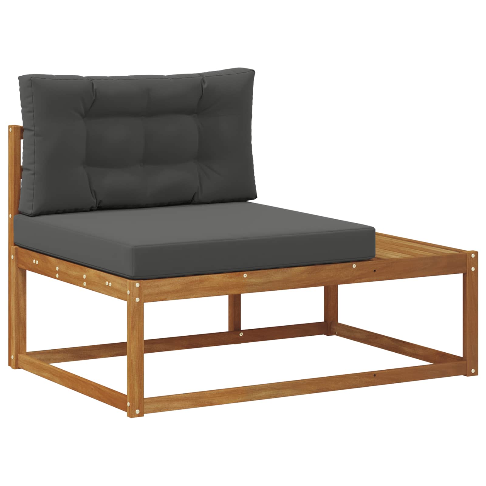 vidaXL Sofá modular de exterior con cojín Natural 115 x 83 x 73 cm
