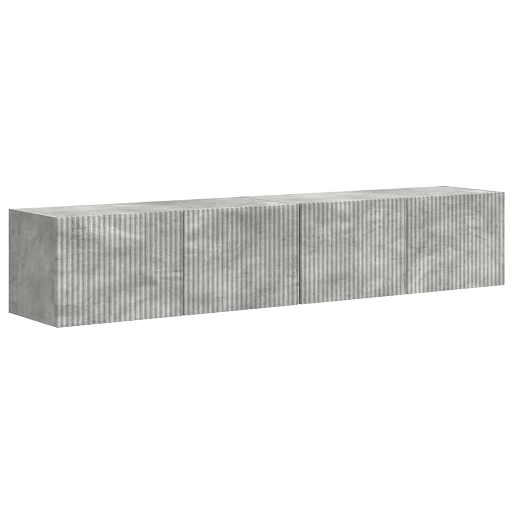 vidaXL Mueble de TV Montado en la Pared 2 uds. Madera de ingeniería Multicolor