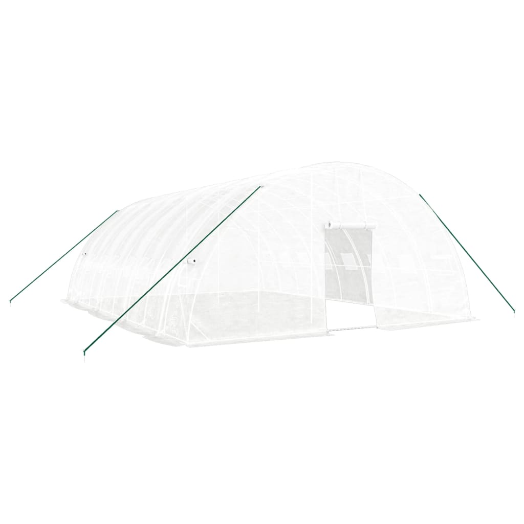 vidaXL Invernadero con estructura de acero blanco Multitalles