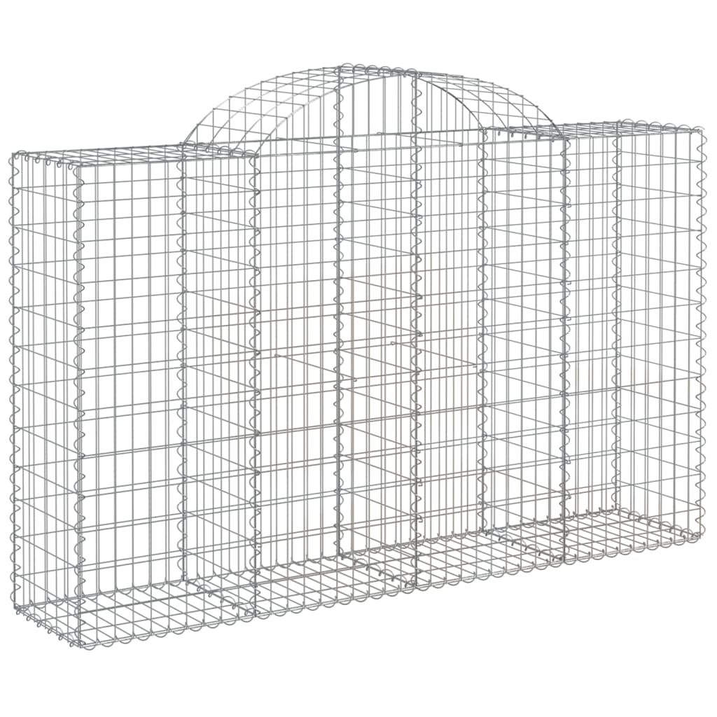 Pack 9 Vidaxl Cestas de Gaviones | Forma de Arco | Hierro Dimensiones 200x30x100/120cm