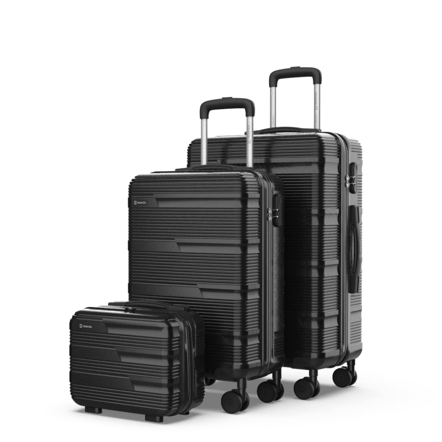 Numada Juego de Maletas Upfly T10  3 pzs ABS. Maleta Cabina 55x40x20, Maleta Mediana 60L y Neceser