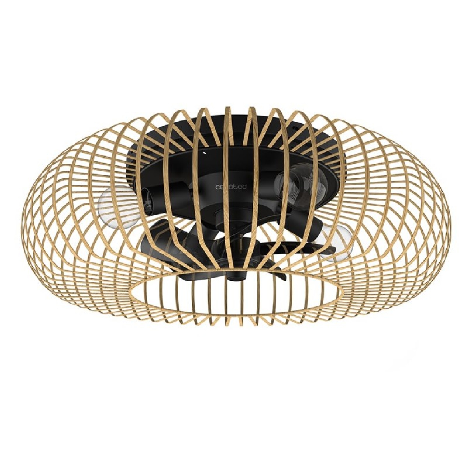 Cecotec Ventiladores de techo con luz EnergySilence LampAero 600 Natural WhiteWood