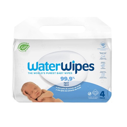 Waterwipes Toallitas para Bebé - Limpieza Profunda - Piel Sensible - 240 Unidades