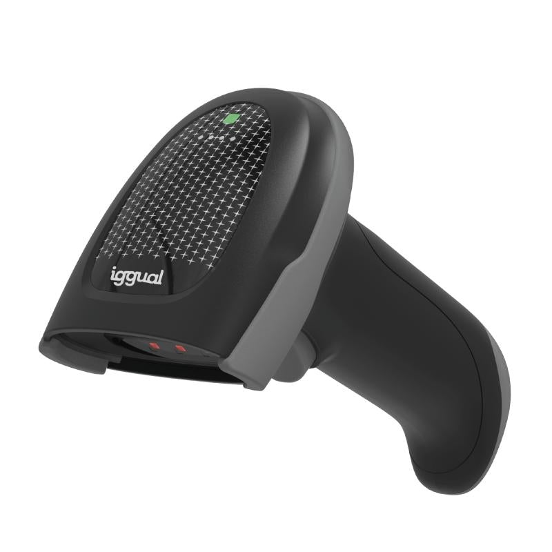 Iggual l2dbt-g-ax portable 1d/2d bluetooth usb barcode reader ip52 2000 mah battery.