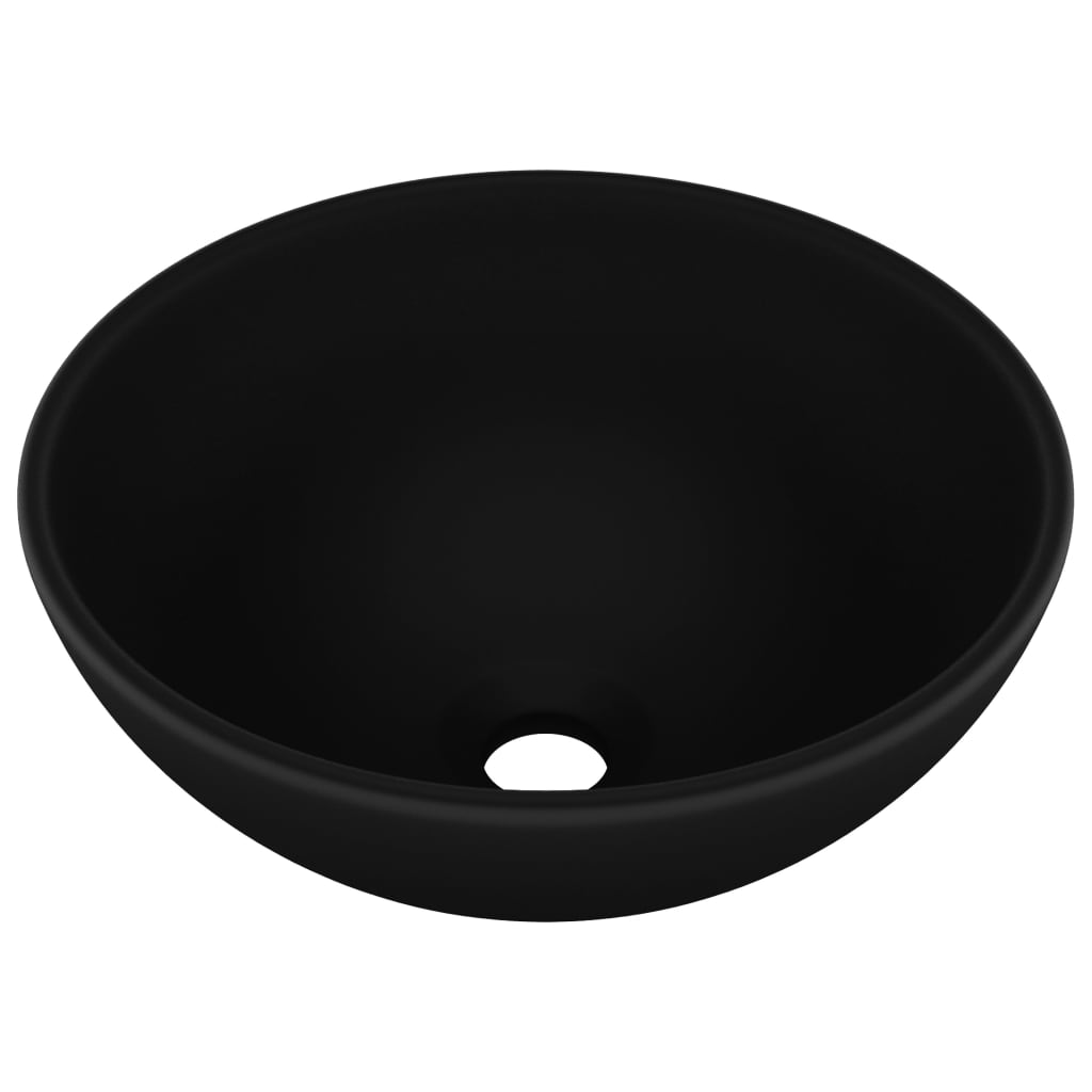 vidaXL Lavabo de lujo redondo cerámica 32,5x14 cm