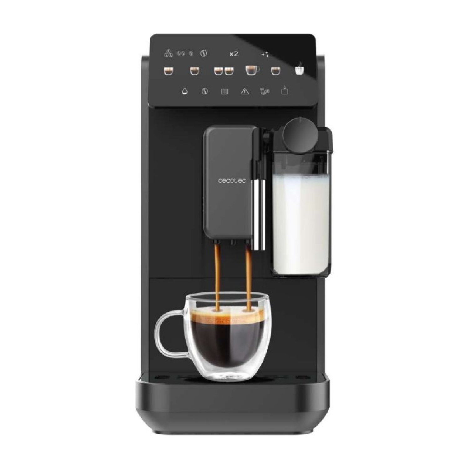 Cecotec Cafetera Superautomática con Depósito de Leche y Unidad de Procesado 20g Cremmaet Lungo Latte. 19Bares, Thermoblock