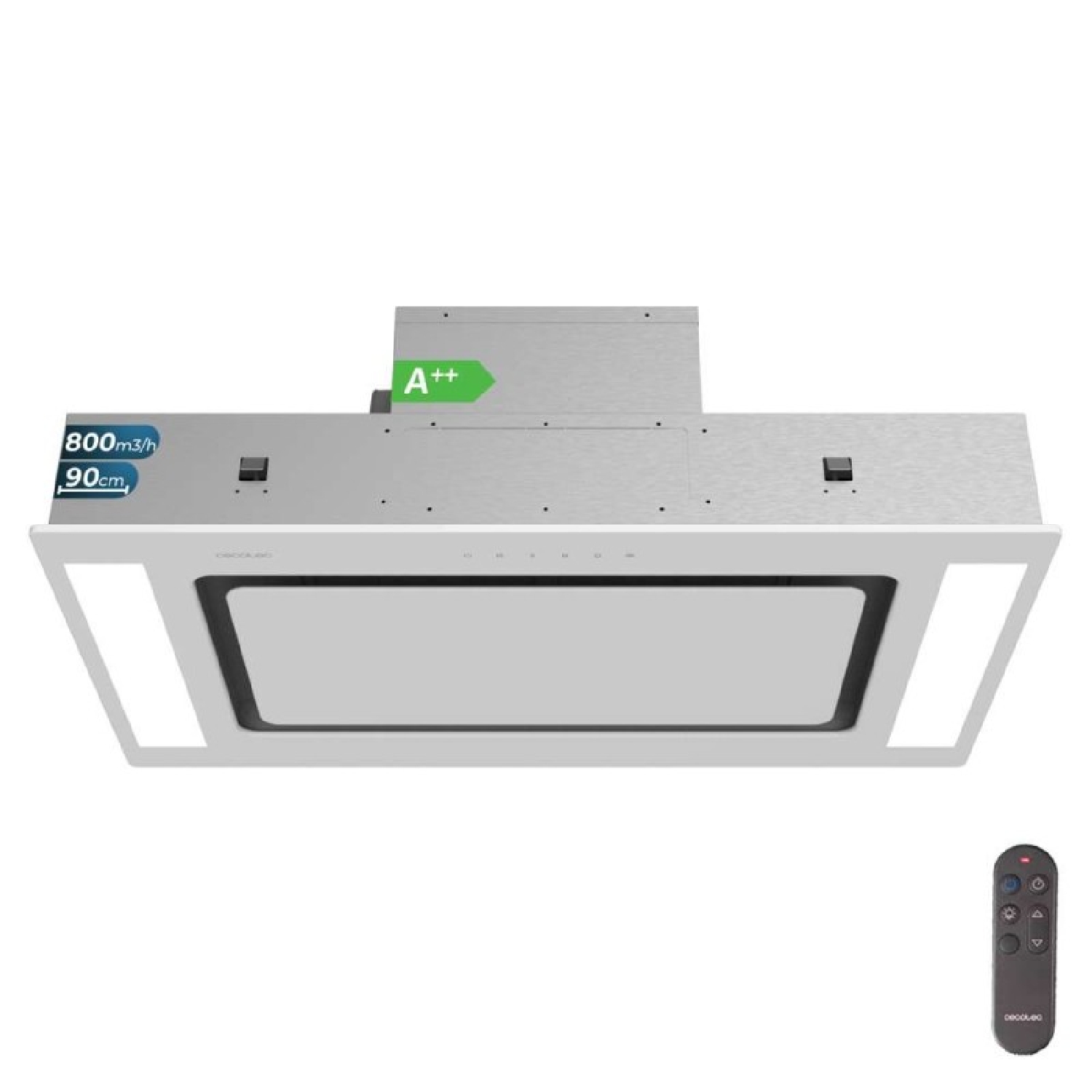 Campana de isla Bolero Flux TIR 908000 Glass White A++
