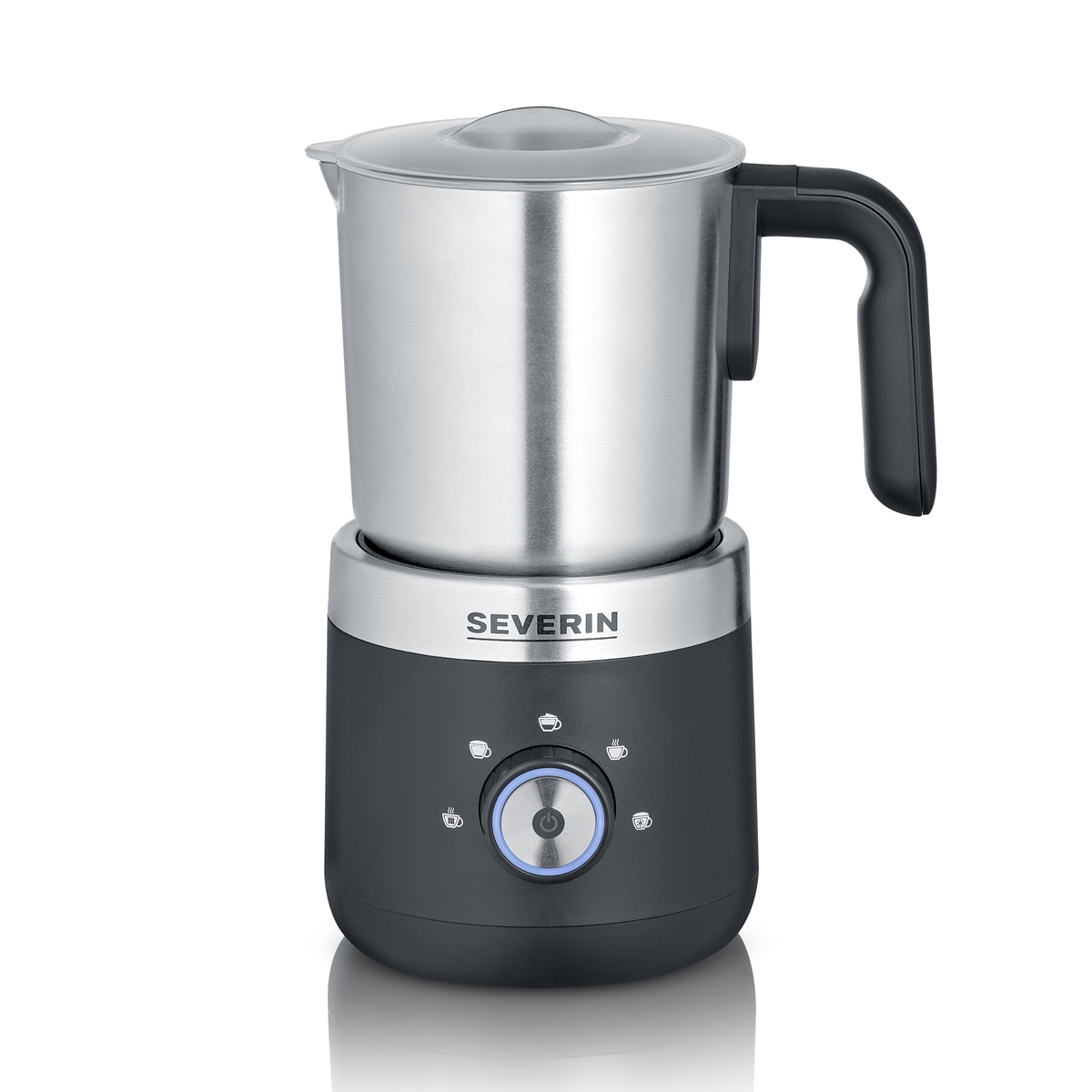 SEVERIN SM 3588 Espumador de leche con función chocolate, frío/caliente, jarra inox lavavajillas, 550W (150ml/300ml)