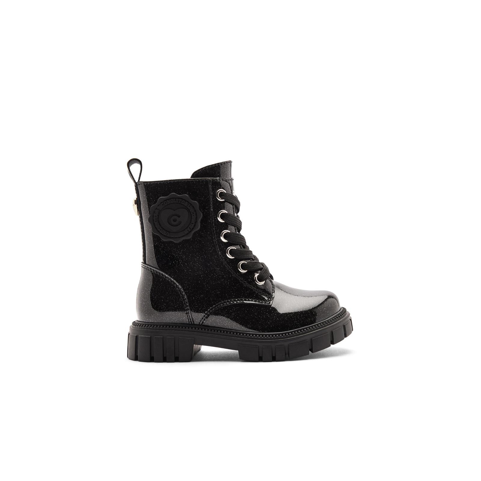 Conguitos - Botas Militares de Niña de Charol con Cremallera Interior para Niña