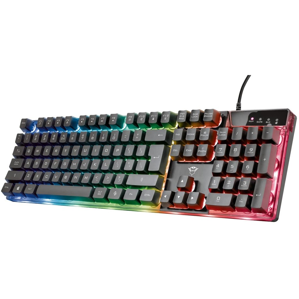 Trust GXT 835 Azor - Teclado Gaming Retroiluminado Español