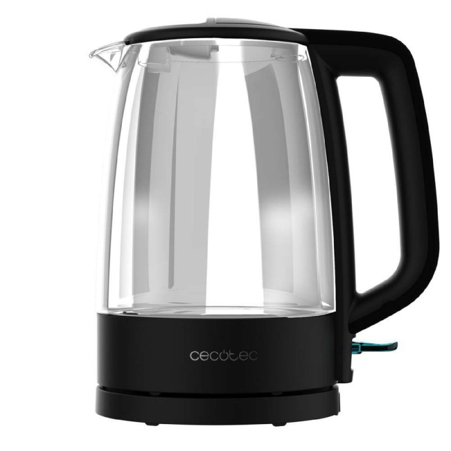 Cecotec Hervidor Eléctrico de Agua de 1,7 L ThermoSense 320 Clear. 2200W, Cuerpo de Vidrio de Borosilicato, Indicador Luminoso