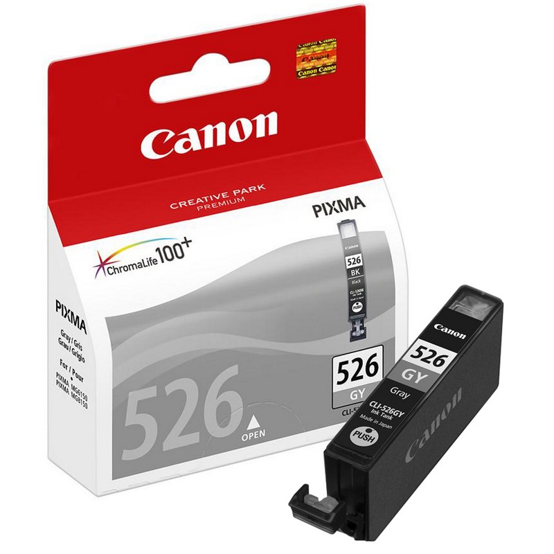 Cartucho de Tinta Canon CLI-526GY Gris Original Válido para Varias Impresoras Pixma - Alta Calidad