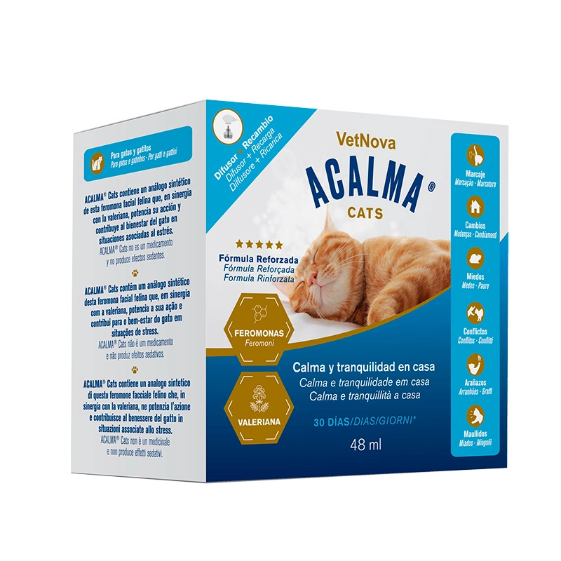 Acalma – Recambio y difusor Acalma calma y tranquilidad para gatos 48 ml.