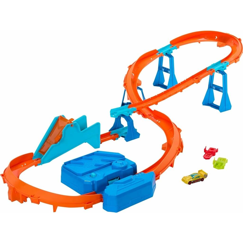 Hot Wheels Track Creator 3 en 1 Kit Circuito Supersalto Circuito para coches Mattel