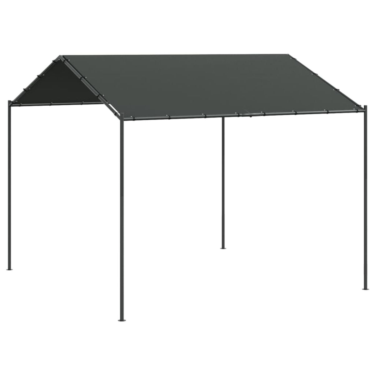 Carpa Palma acero y tela antracita 2,6x4x4 m