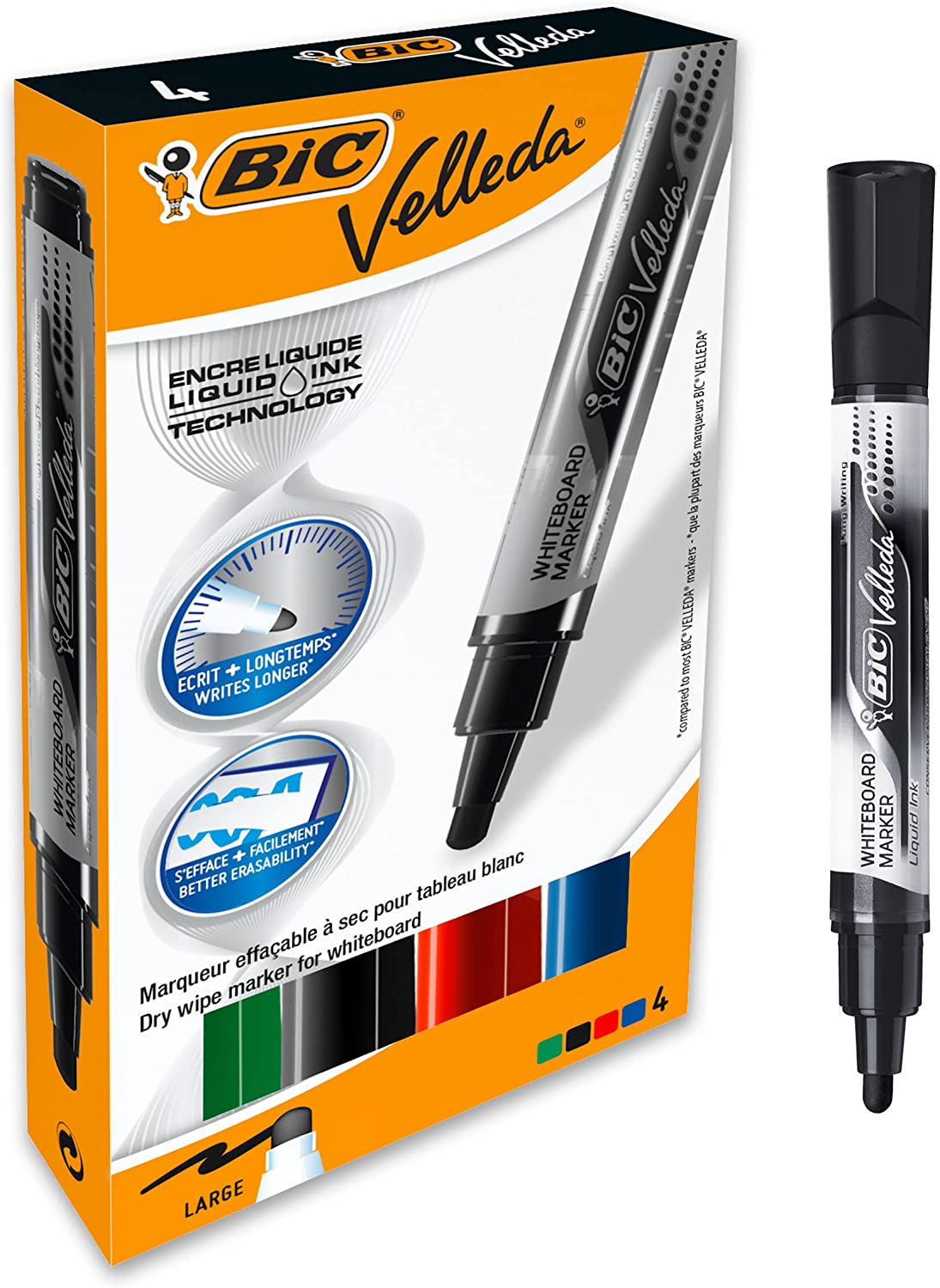 Rotuladores de Doble Punta, BIC Intensity Dual Tip, Colores Surtidos, Pack  de 12 uds