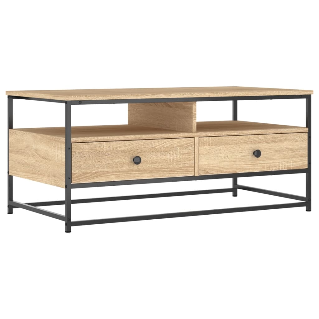 Vidaxl Mesa de Centro de Madera de Ingeniería 100x51x45 Cm - Negro