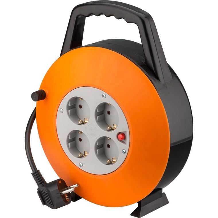 Goobay 71354 base múltiple 15 m 4 salidas AC Interior Negro, Gris, Naranja