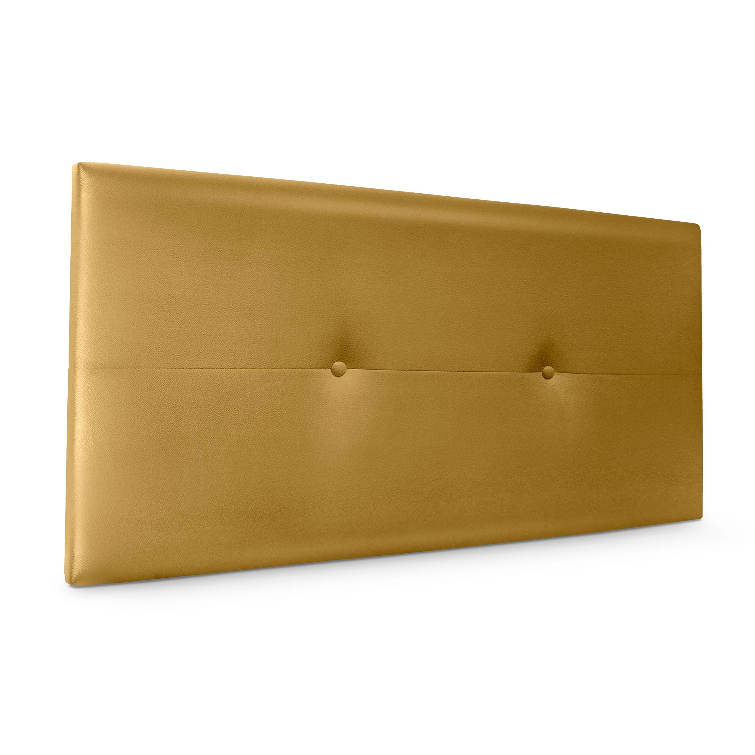 DHOME Cabecero de Polipiel o Tela AQUALINE Pro cabeceros Cabezal tapizado Cama Lujo (Dorado Polipiel)