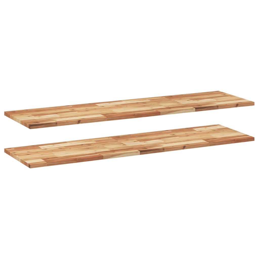 Vidaxl Estante Flotante de Madera de Acacia con Acabado Al Aceite - 160x40x2 Cm