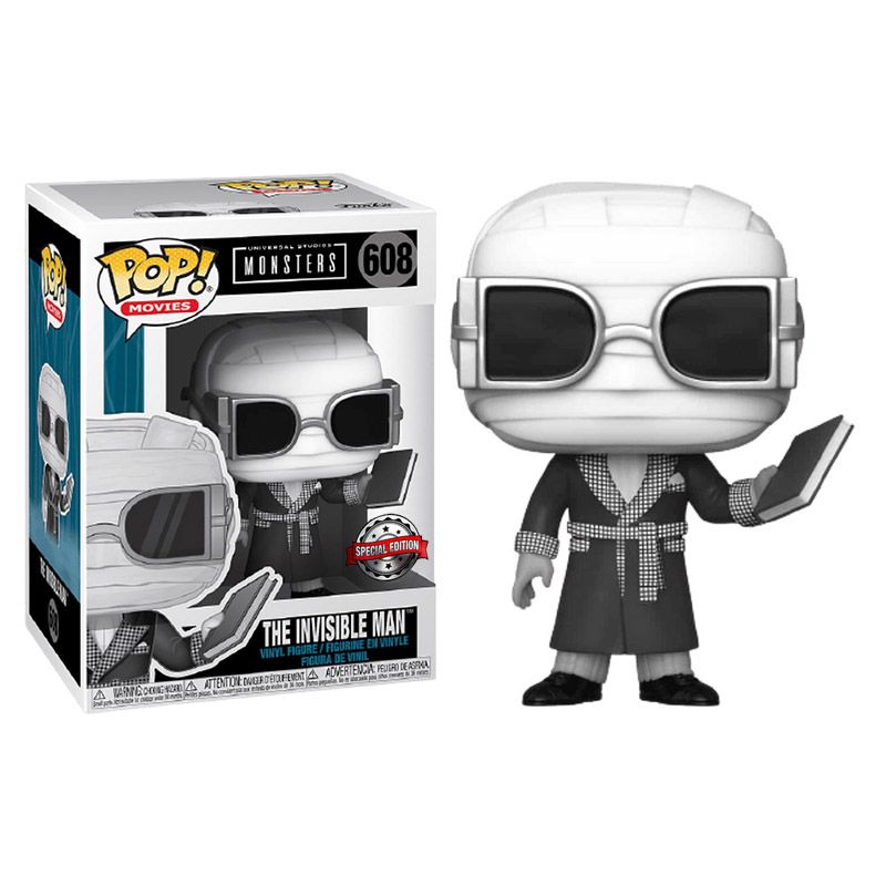 Funko Pop! Universal Monsters - El Hombre Invisible Exclusivo, 46856, Nº608