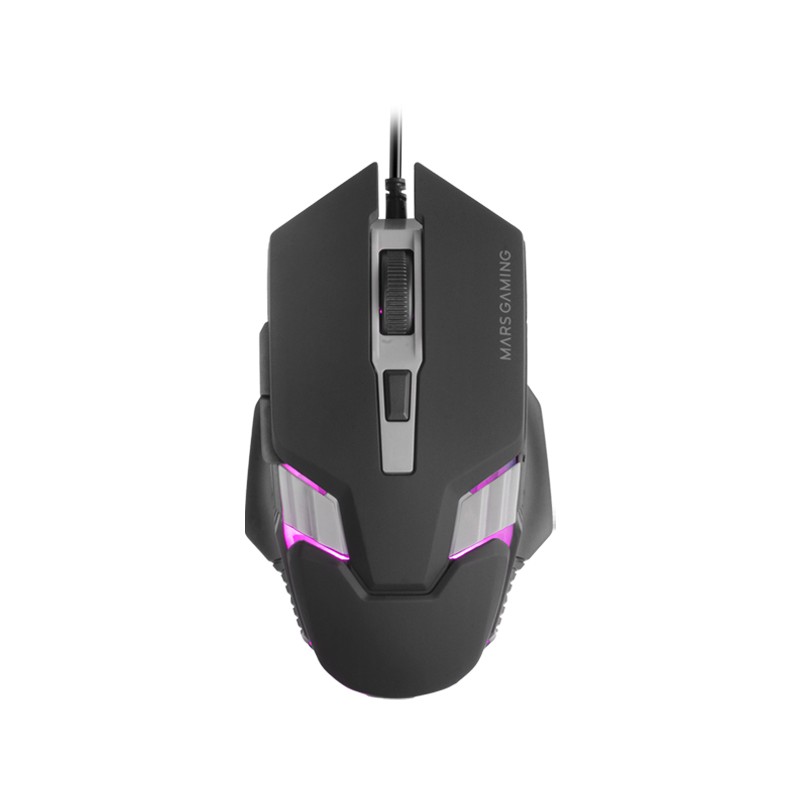 Mars Gaming - MM024, Ratón Gaming RGB, Sensor Óptico 4000 DPI, Switches Mecánicos Huano, Iluminación RGB Flow, Ajuste On - MM024 MM024