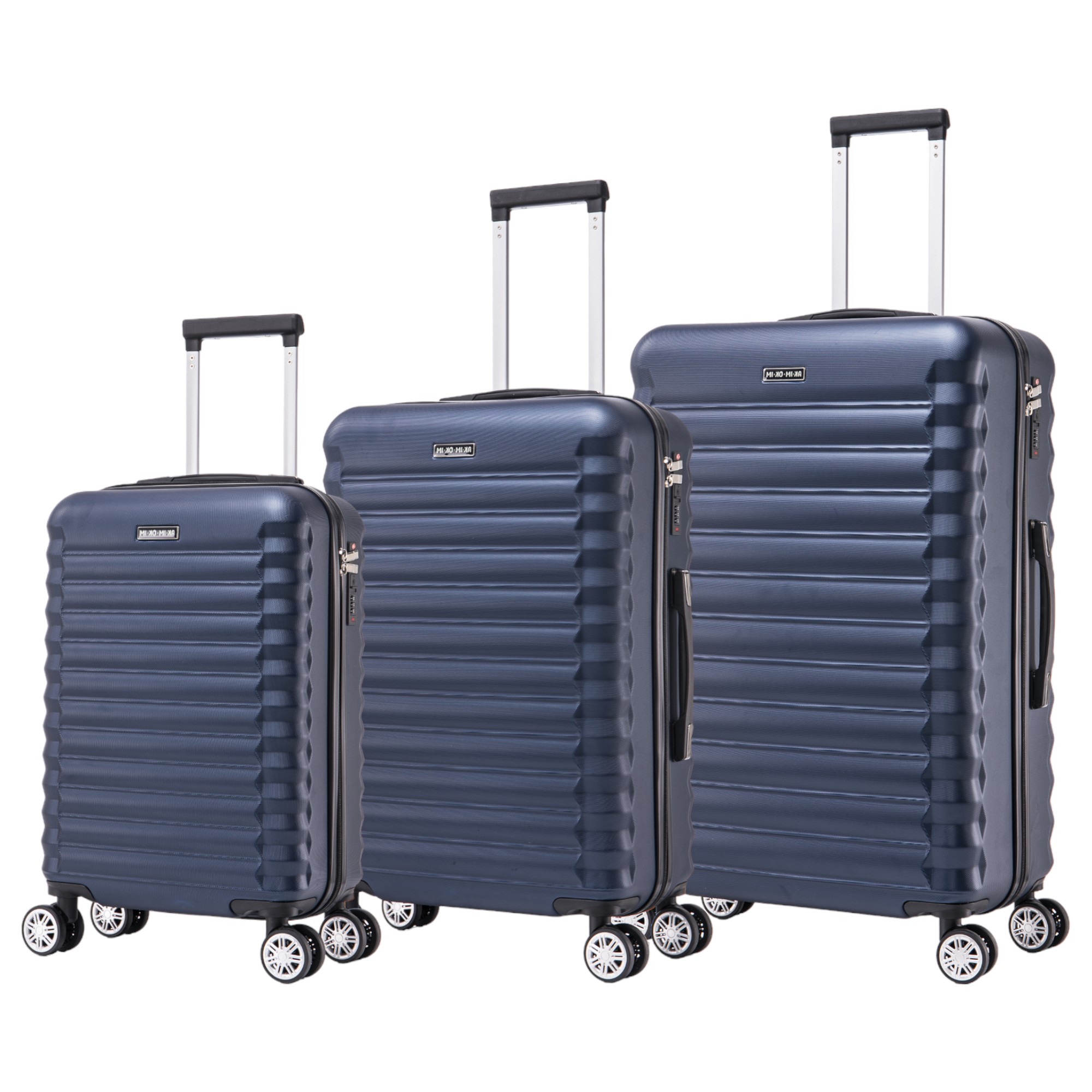 Conjunto de Maletas de Viaje Elegantes: Carcasa Ligera de ABS, Cerradura Numérica, 4 Ruedas Giratorias 360°, Asa Telescópica de Aluminio  Juego de Maletas    Set Trolley Maleta Cabina  (Flash 7599 M003  8008 6020)