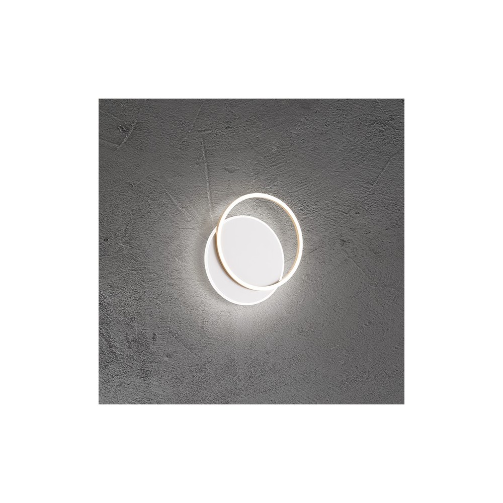 Lámpara de techo LED Perenz de aluminio, 43 W, color blanco y dorado, ORBIT