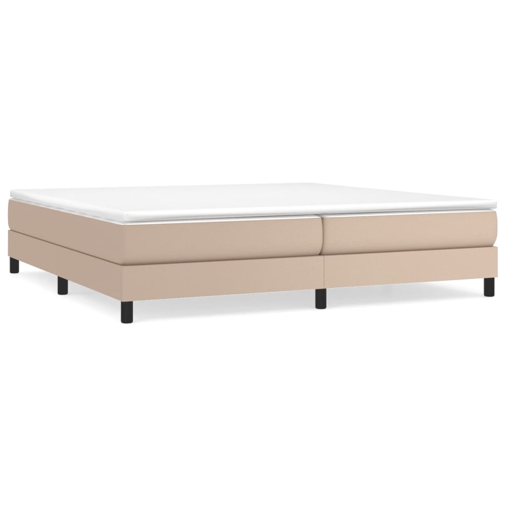 vidaXL Estructura Estructura de cama con somier cuero sintético capuchino 200x200cm
