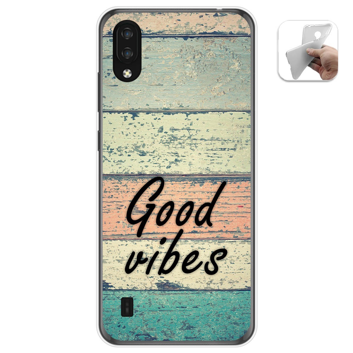Tumundosmartphone Funda Gel Tpu para Zte Blade A5 2020 diseño Madera 01 Dibujos