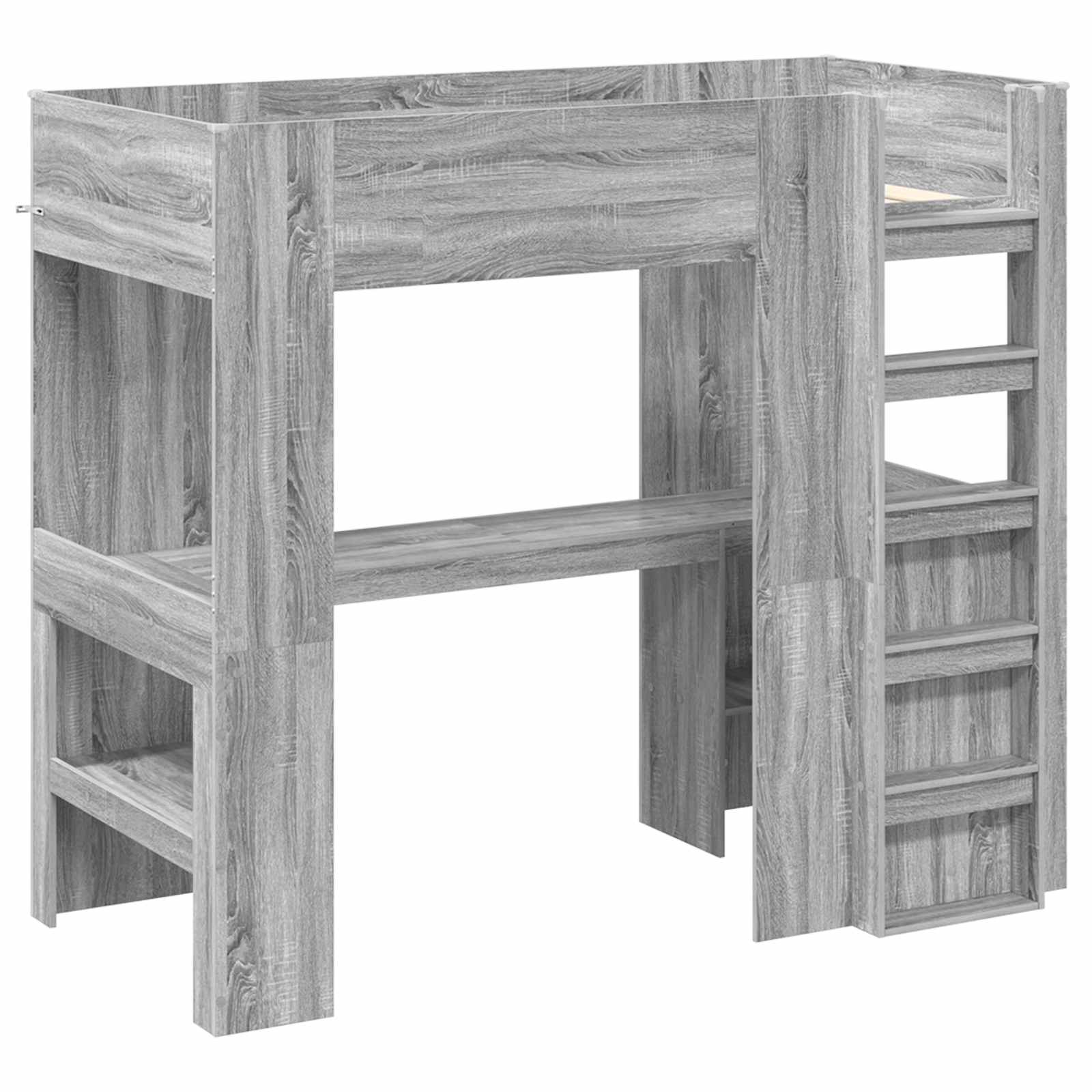 vidaXL Estructura de litera con escritorio 90 x 190 cm