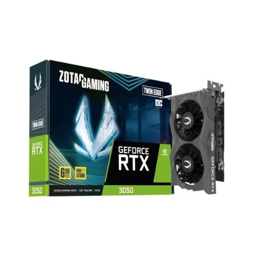 Zotac - Tarjeta gráfica RTX 3050 Twin Edge OC de 6 GB GDDR6 para juegos y creación de contenido, compatible con PCIe 4.0 y DirectX 12