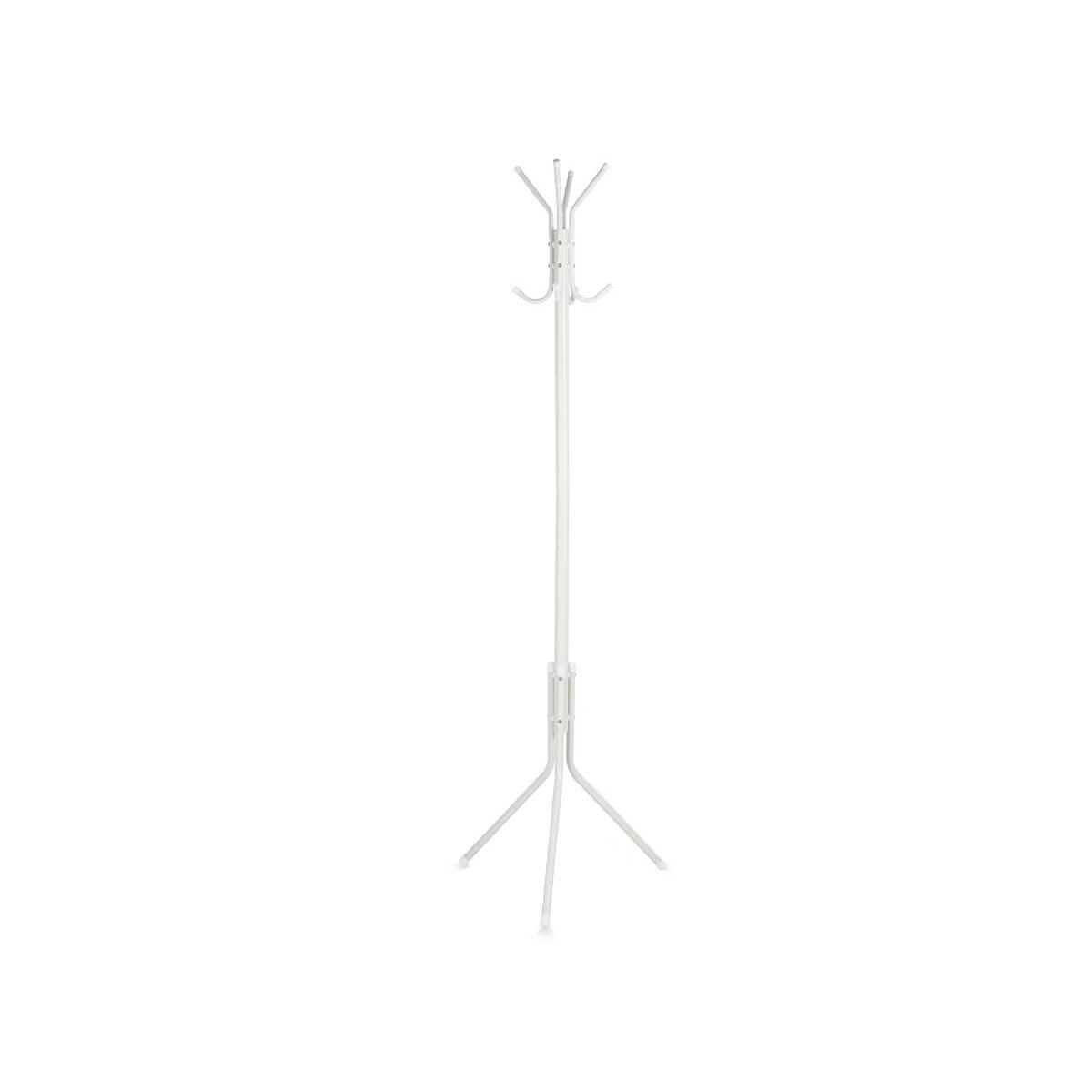 STARLEY-Perchero Metal 48 X170cm,Blanco,Perchero De Pie Con 8 Ganchos,Para Pasillo,Sala De Estar,Dormitorio