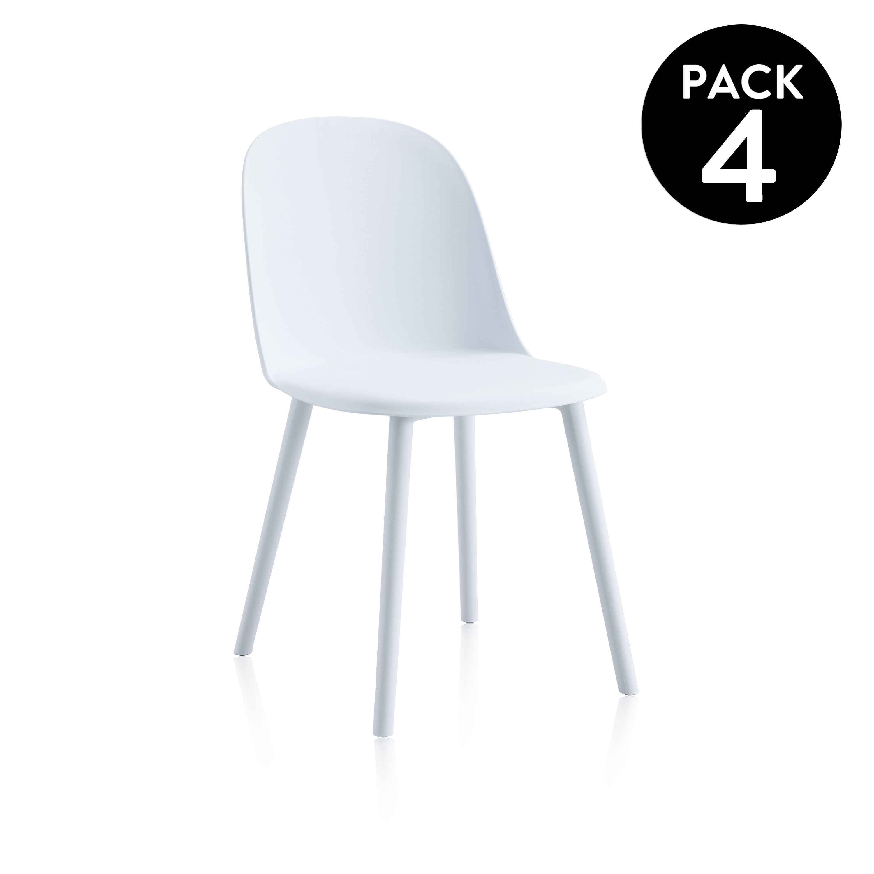Pack 4 sillas de comedor Sabra