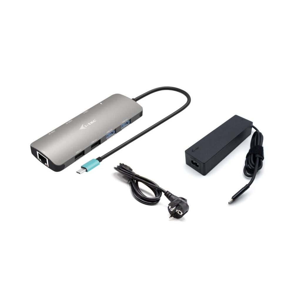i-tec Metal USB-C Nano 2x Display Docking Station with PD 100 W + Charger 100W