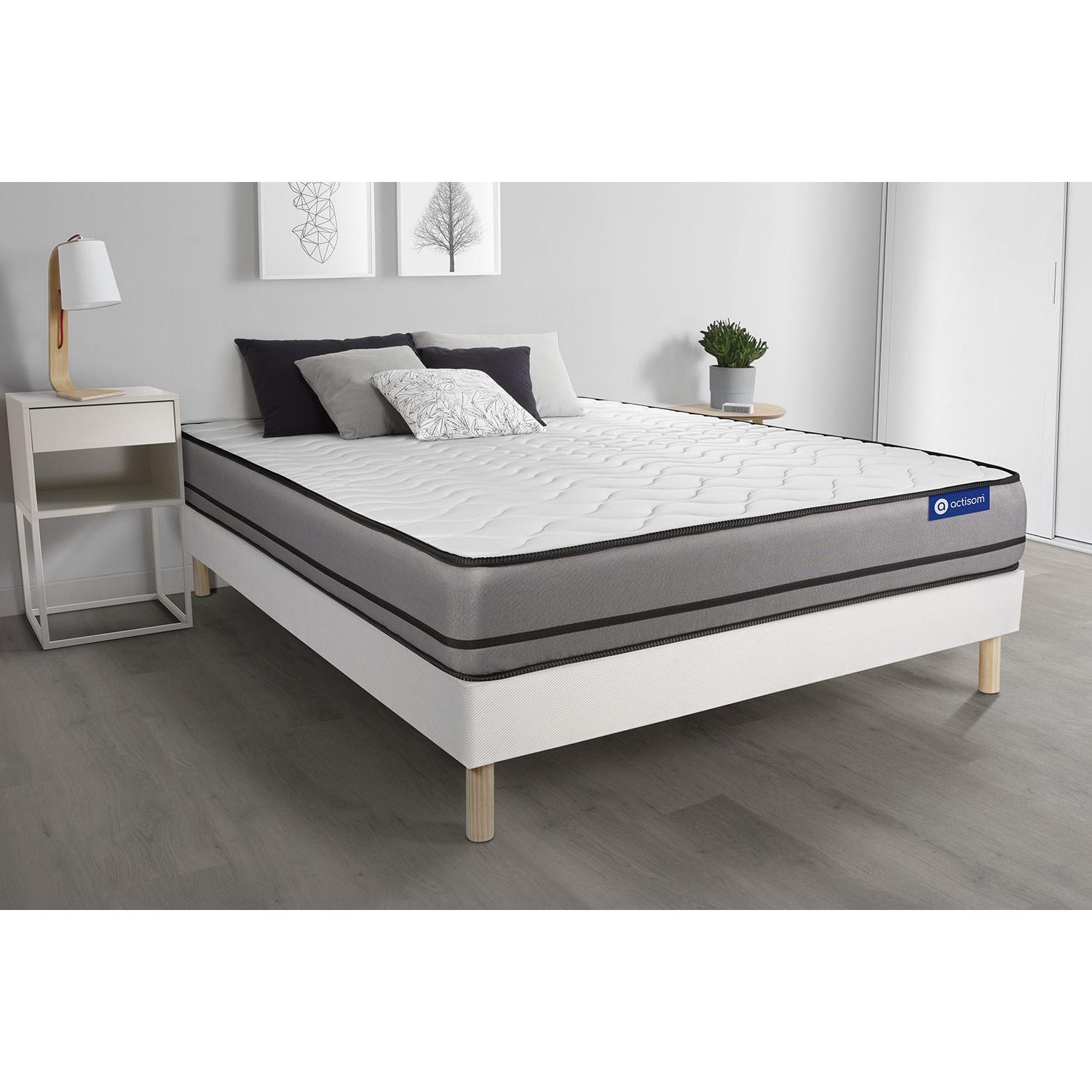 Pack colchón Actilatex night 120x195cm + Somier multiláminas, Látex y espuma viscoelástica, 3 zonas de confort
