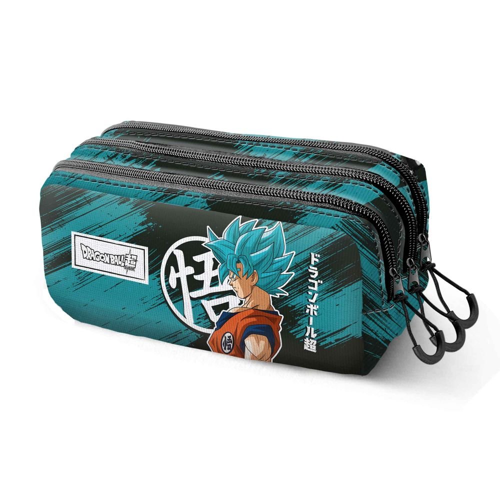 KARACTERMANIA ESTUCHE PORTATODO RECTANGULAR TRIPLE DRAGON BALL SAIYAJIN B SAIYAJIN BLUE 10x23x11 Cms.