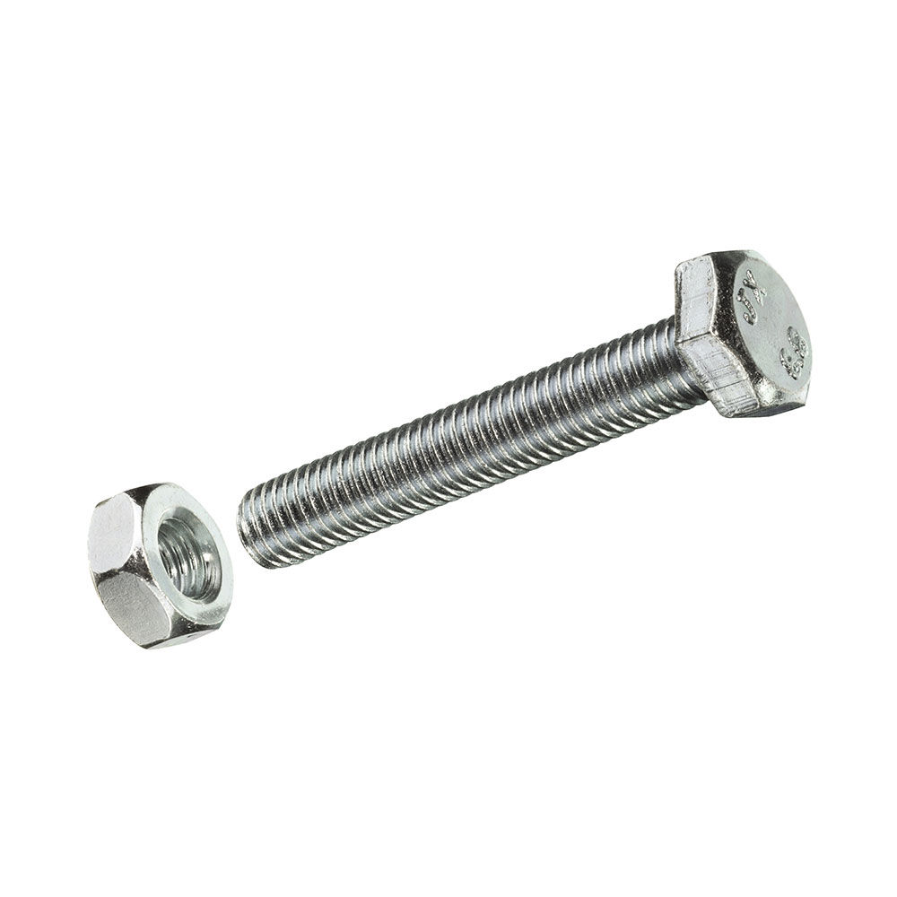 Caja M 2 Unid. Tornillo Métrico Cab Hex+tuerca Cinc M 8x100mm Fadix - Destornilladores y Llaves de Tuerca