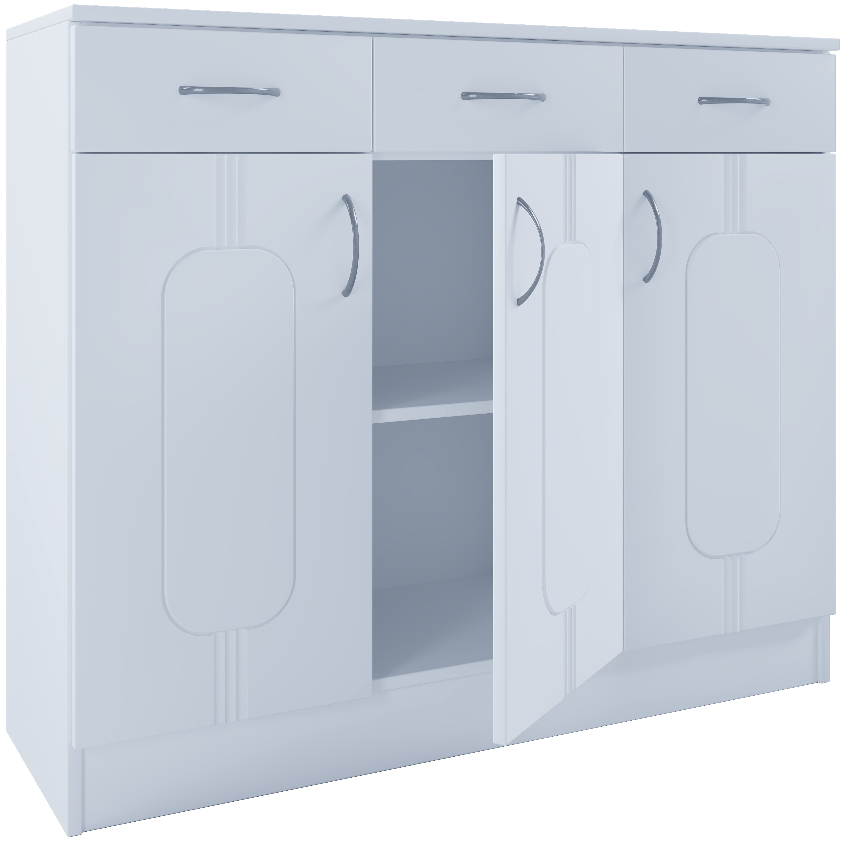 Cajonera de madera aparador aparador alto mueble aparador Balia 3 cajones puertas batientes Cajonera de madera aparador aparador alto mueble aparador Balia 3 cajones puertas batientes