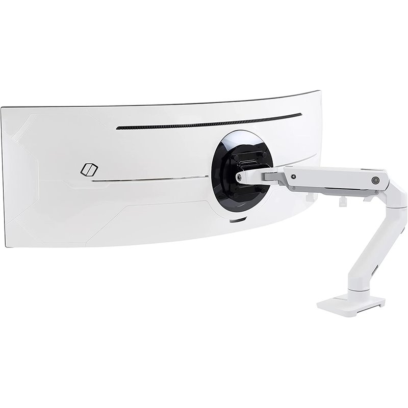 Brazo de monitor Ergotron HX con soporte de mesa con junta HD con tecnología CF patentada para monitores curvos de 124,46 cm (49